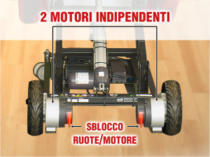 MOTORI INDIPENDENTI DELLE RUOTE POSTERIORI DELLA POLTRONA ROBOTICA