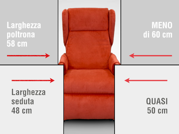 PICCOLA POLTRONA RECLINABILE MENO DI 60 CM