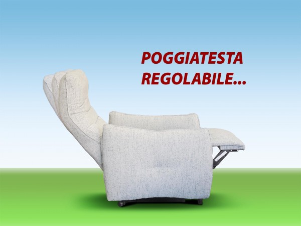 POLTRONA RELAX ERGONOMICA POGGIATESTA REGOLABILE