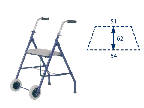 ROLLATOR PIEGHEVOLE CON DUE RUOTE ANTERIORI FISSE