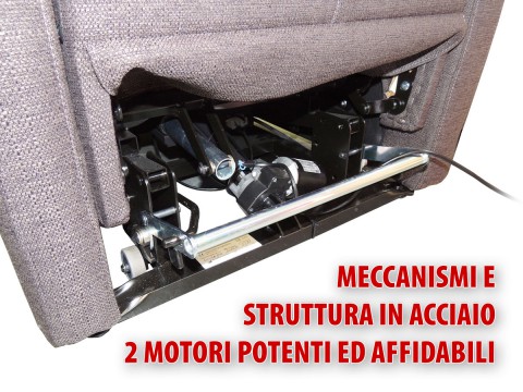 ROLLER-SYSTEM PICCOLA POLTRONA ANZIANI DUE MOTORI SPOSTABILE