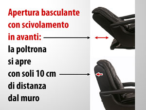 apertura basculante poltrona relax massaggiante