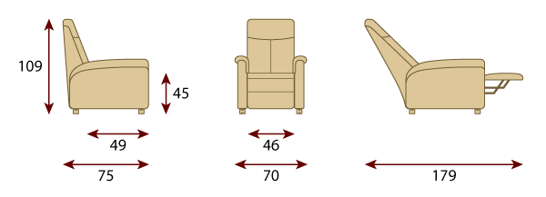 misure poltrona relax piccola 